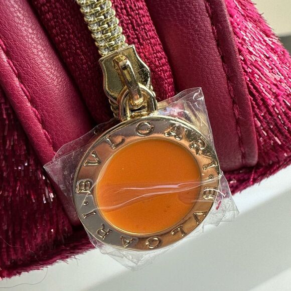 Bvlgari Merlot Zip Around Makeup Cosmetic Bag Case NEW! - Picture 3 of 8